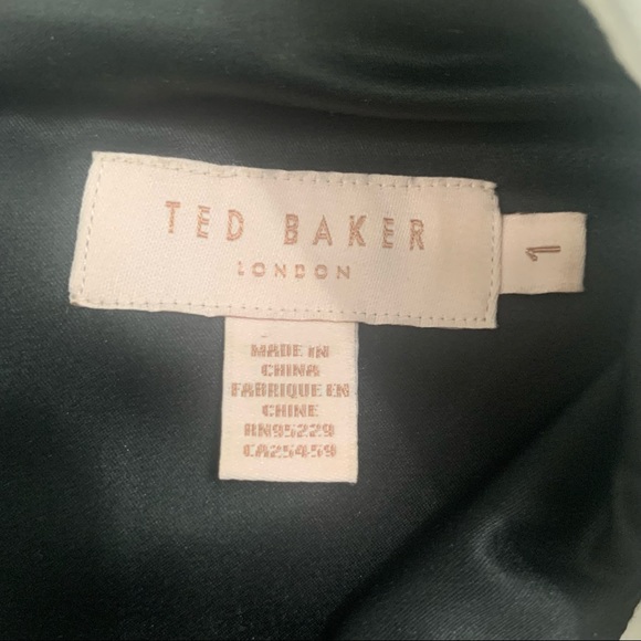 Ted Baker Black White Preema Colour Collared Dress Size 1 - Picture 7 of 7